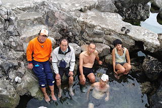 足附温泉で足湯