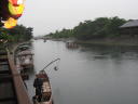 The view of the Uji River in the evening