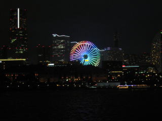 The view of the Ferris wheel.