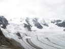 The glacier of the Bernina Range from Diavolezza