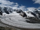 The Bernina Range and the glacier from near St.Moritz